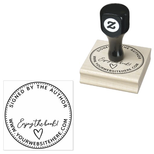 手書きハート楽しむブックの署名者作家 ラバースタンプ (押印)