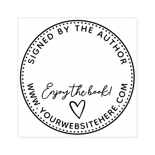 手書きハート楽しむブックの署名者作家 ラバースタンプ (インプリント)