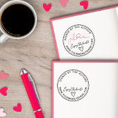 手書きハート楽しむブックの署名者作家 ラバースタンプ