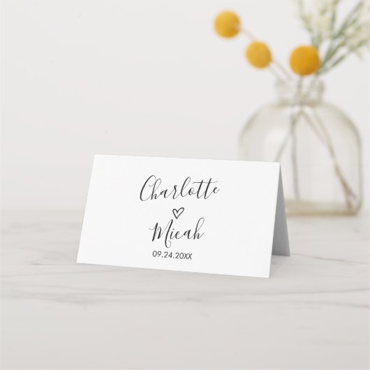 手書きハート結婚ズ プレイスカード (裏面)