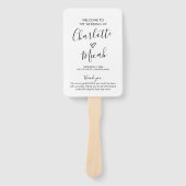 手書きハート結婚式 プログラム ハンドファン (正面)