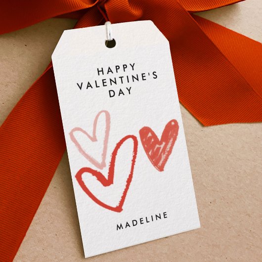 手書きハート ギフトタグ