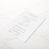 手書きハート |シルバーフォイル文字結婚ズ 箔招待状 (回転した状態)