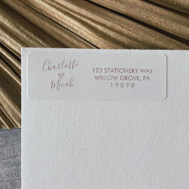 手書きハート |赤面ピンク結婚のラベル ラベル