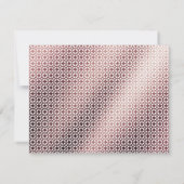 手書きバラ金ゴールドパターンカードを移動 招待状 (裏面)