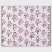 手書きバラ ラッピングペーパー (フラット)