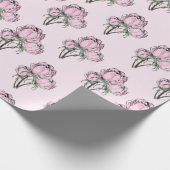 手書きバラ ラッピングペーパー (角)
