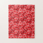 手書きバレンタインハート ジグソーパズル (縦)