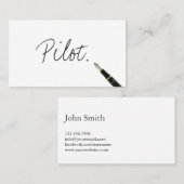 手書きパイロット/飛行士名刺 名刺 (正面/裏面)