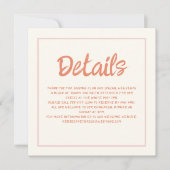 手書きパステルレトロ結婚の詳細の招待 招待状 (正面)