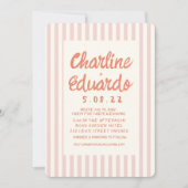 手書きパステルレトロ結婚式招待状カード 招待状 (正面)