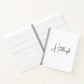 手書きパーソナライズされたスクリプト名 ノートブック (内部)