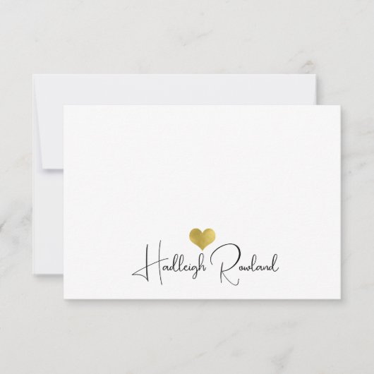 手書きパーソナライズされたスモダンクリプト名 ノートカード (正面)