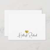 手書きパーソナライズされたスモダンクリプト名 ノートカード (正面/裏面)