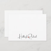 手書きパーソナライズされたスモダンクリプト名 ノートカード (正面/裏面)