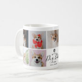 手書きパーソナライズされたドッ最高のグパパ9写真 コーヒーマグカップ (正面左)