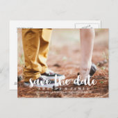 手書きパーソナライズされた写真の日付の保存 案内ポストカード (正面/裏面)