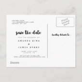 手書きパーソナライズされた写真の日付の保存 案内ポストカード (裏面)