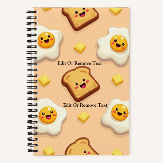 手書きパーソナライズされた練習用スパイラルノートブック ノートブック (正面)