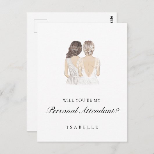 手書きパーソナル付き添い人提案はがき ポストカード (正面/裏面)