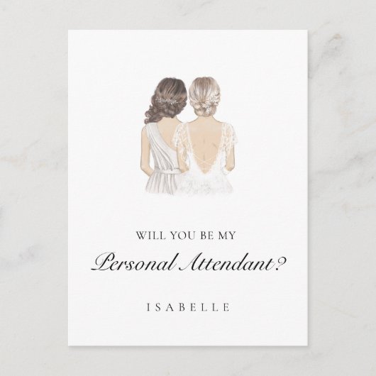 手書きパーソナル付き添い人提案はがき ポストカード (正面)