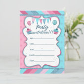 手書きパーティーの招待状 招待状 (スタンド正面)