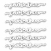 手書きビジネス名のカスタム シール (正面)