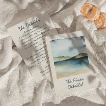 手書きビーチビューユニークレトロ結婚の詳細