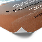 手書きビーチ結婚式歓迎の看板ポスター ポスター (角)