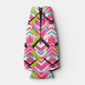 手書きピンクジグザグパターン ボトルクーラー (裏面)