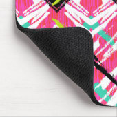 手書きピンクジグザグパターン マウスパッド (コーナー)