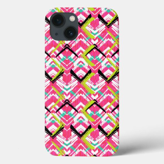 手書きピンクジグザグパターン Case-Mate iPhoneケース (裏面)
