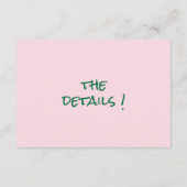 手書きピ書ックカラフルの結婚詳細 エンクロージャーカード (裏面)