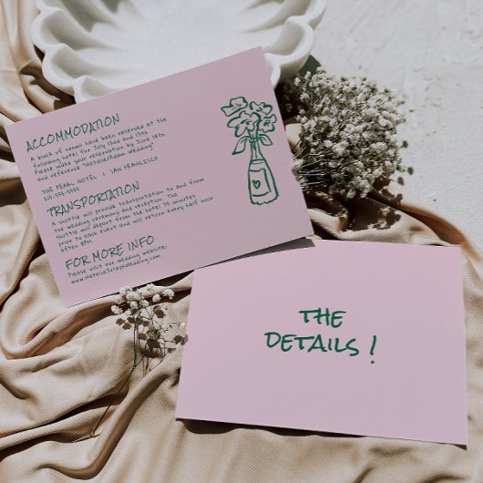 手書きピ書ックカラフルの結婚詳細 エンクロージャーカード