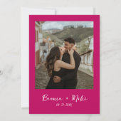 手書きファンキーシャンパンタワーカップルのシャワー 招待状 (裏面)