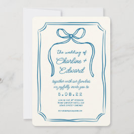 手書きファンキースケッチ手書き結婚用 招待状