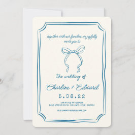 手書きファンキースケッチ手書き結婚用 招待状