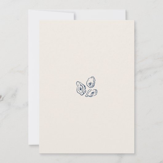 手書きファンキービーチ結婚式航海のリハーサル 招待状 (裏面)