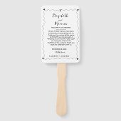 手書きファンキー結婚式の日のイベントタイムライン ハンドファン (正面)