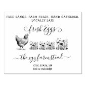 手書きファームハウスエッグビジネススタンプ ラバースタンプ (インプリント)