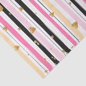 手書きフェイク金ゴールドハートとストライプパターン2 薄葉紙 (詳細)