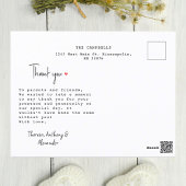 手書きフォトコラージュ ベビーシャワー 感謝カード ポストカード