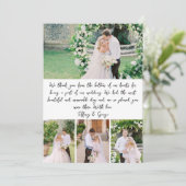 手書きフォト結婚コラージュ サンキューカード (スタンド正面)