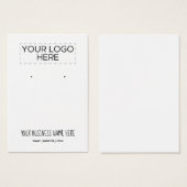 手書きフォントイヤリング表示カード (正面&裏面)