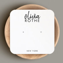 手書きフォントシンプルホワイトイヤリングディスプレイ