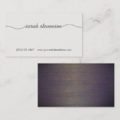 手書きフォントフェイクウッド裏面ビジネスカード 名刺 (正面/裏面)