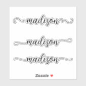 手書きフォント名書道 シール (シート)