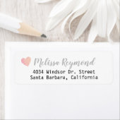 手書きフォント差出人住所ラベルとハート ラベル (インサイチュ)