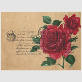 手書きフランスのとレッドローズシリーズデザイン10 薄葉紙