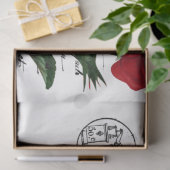 手書きフランスのとレッドローズシリーズデザイン11 薄葉紙 (ギフト)